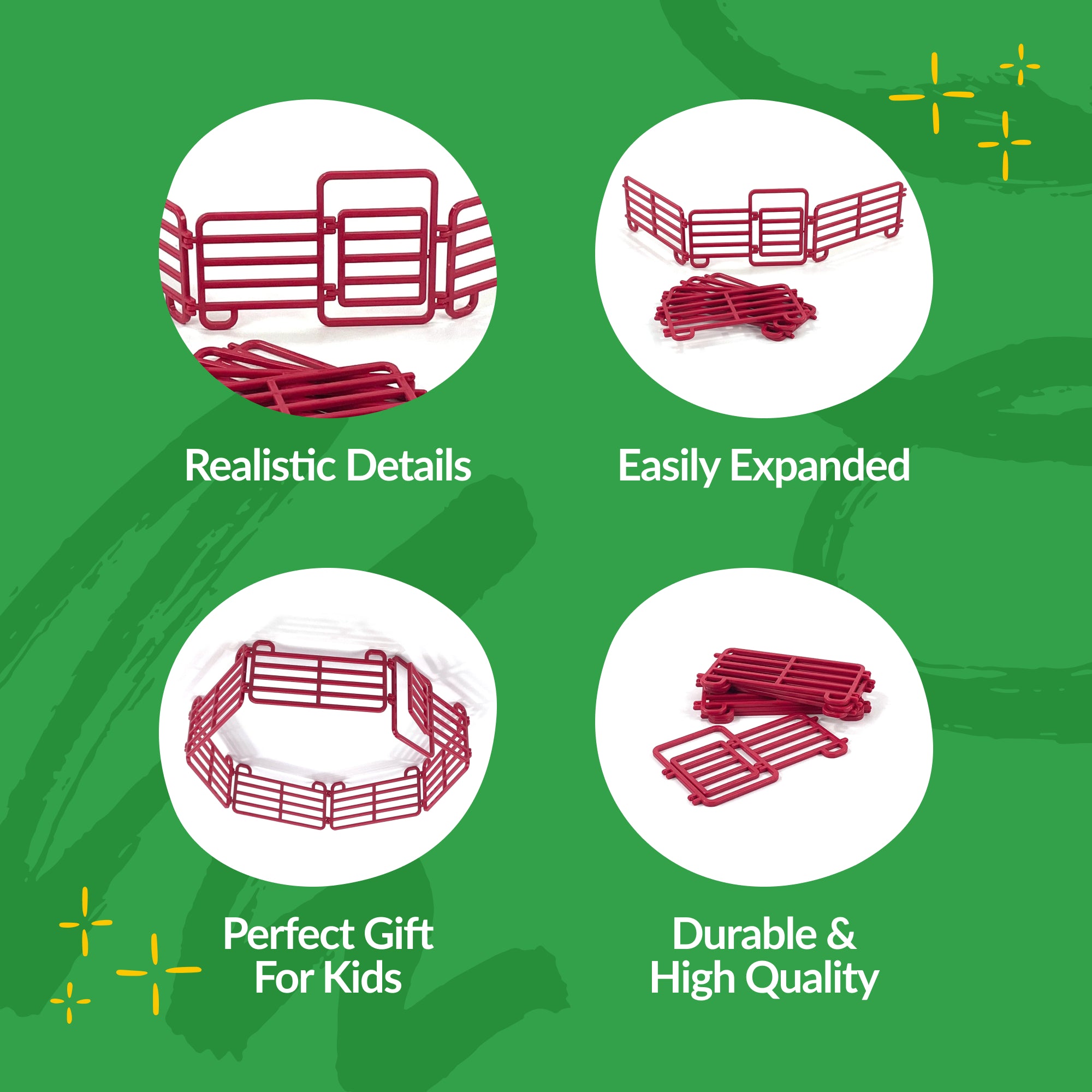 Four Sixes Ranch 7-Piece Corral Fencing