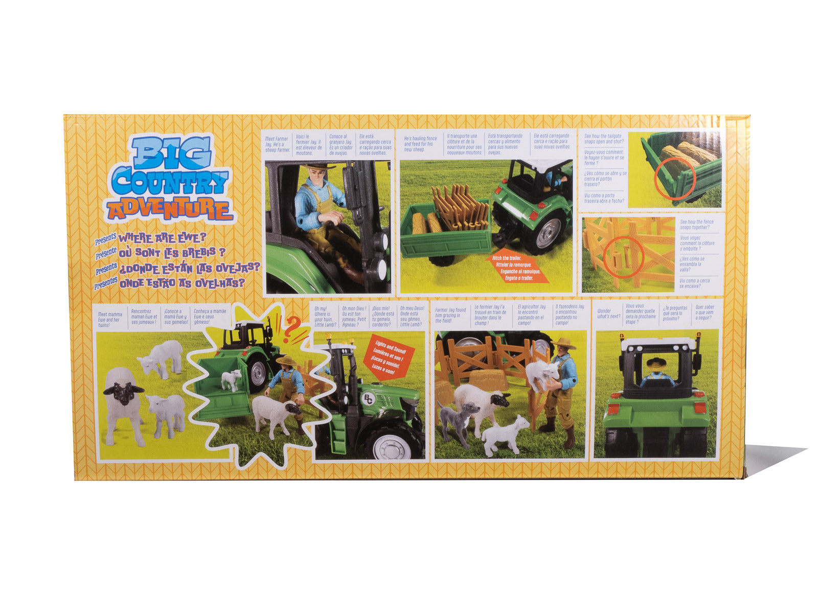 Big Country Adventure 16-Piece Sheep Farmer & Tractor Playset