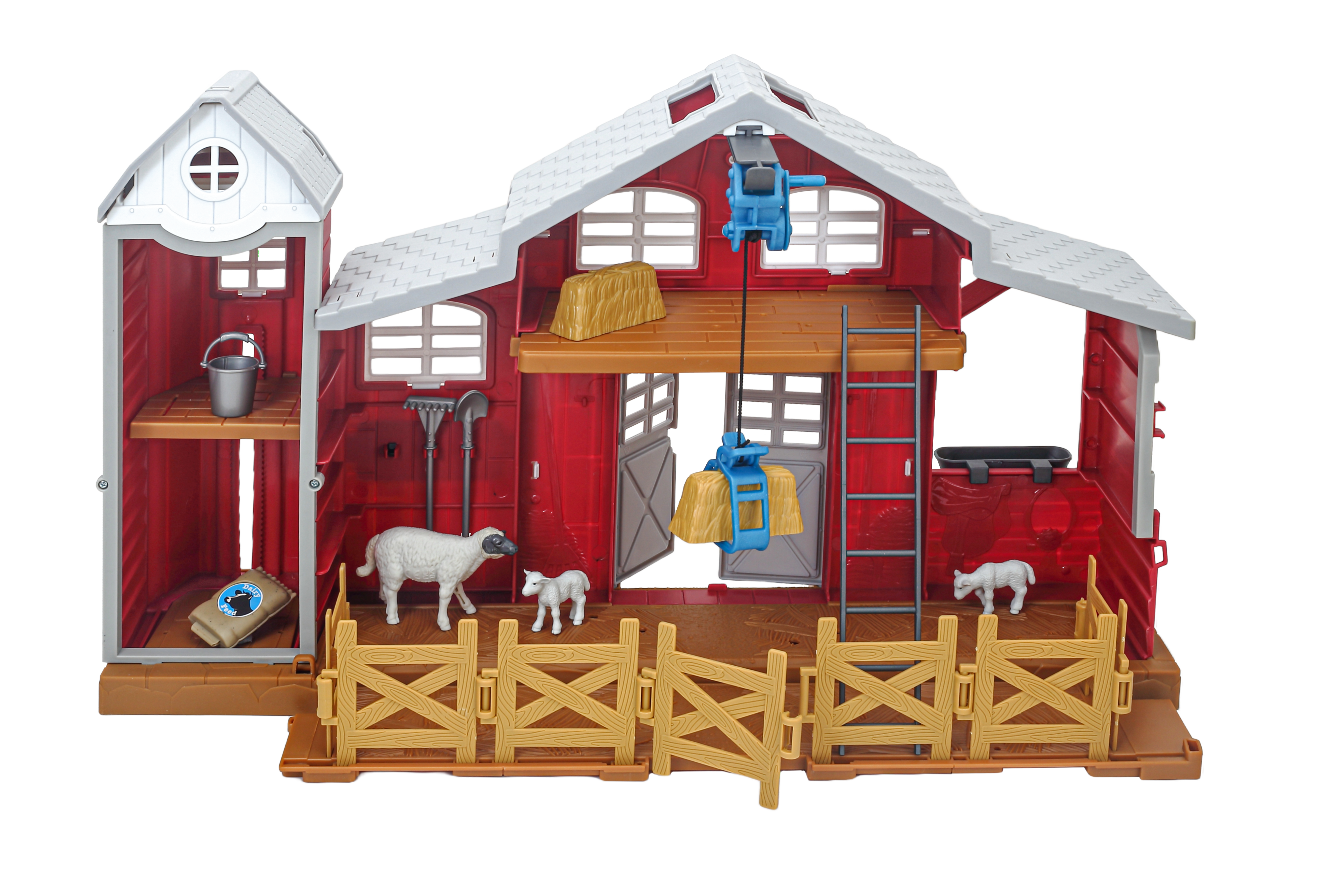 Big Country Adventure 38-Piece Dairy Barn Playset