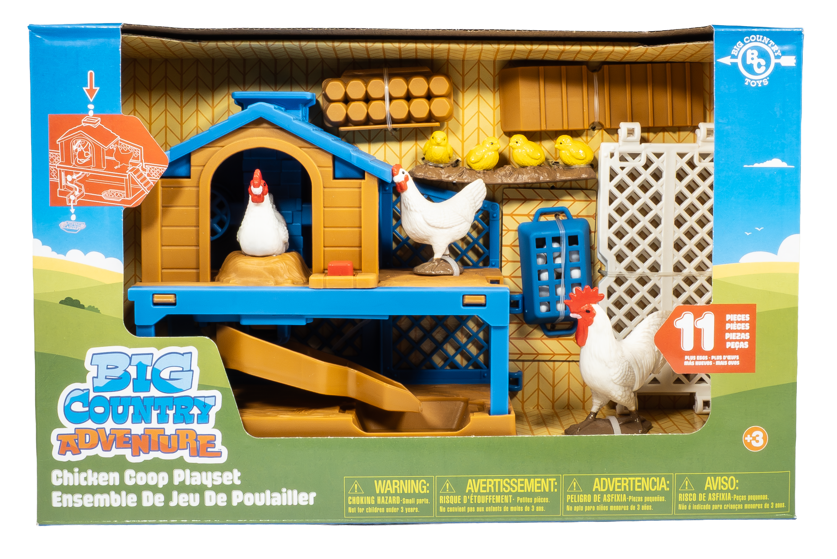 Big Country Adventure 11-Piece Chicken Coop Playset