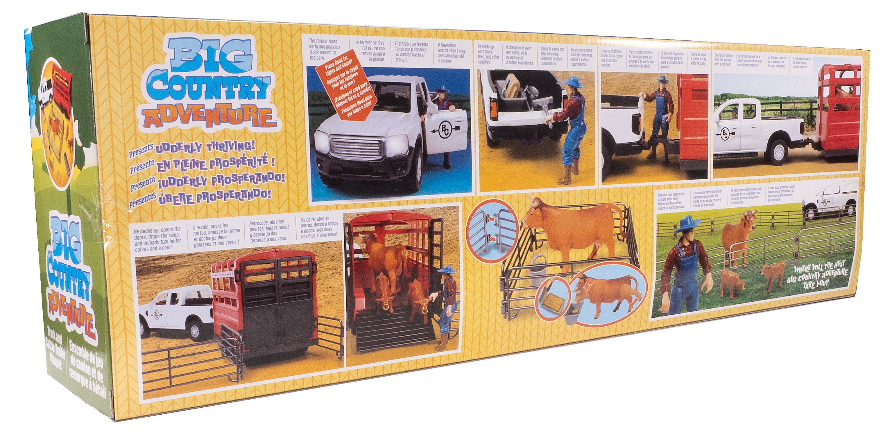 Big Country Adventure 18-Piece Truck & Cattle Trailer Playset