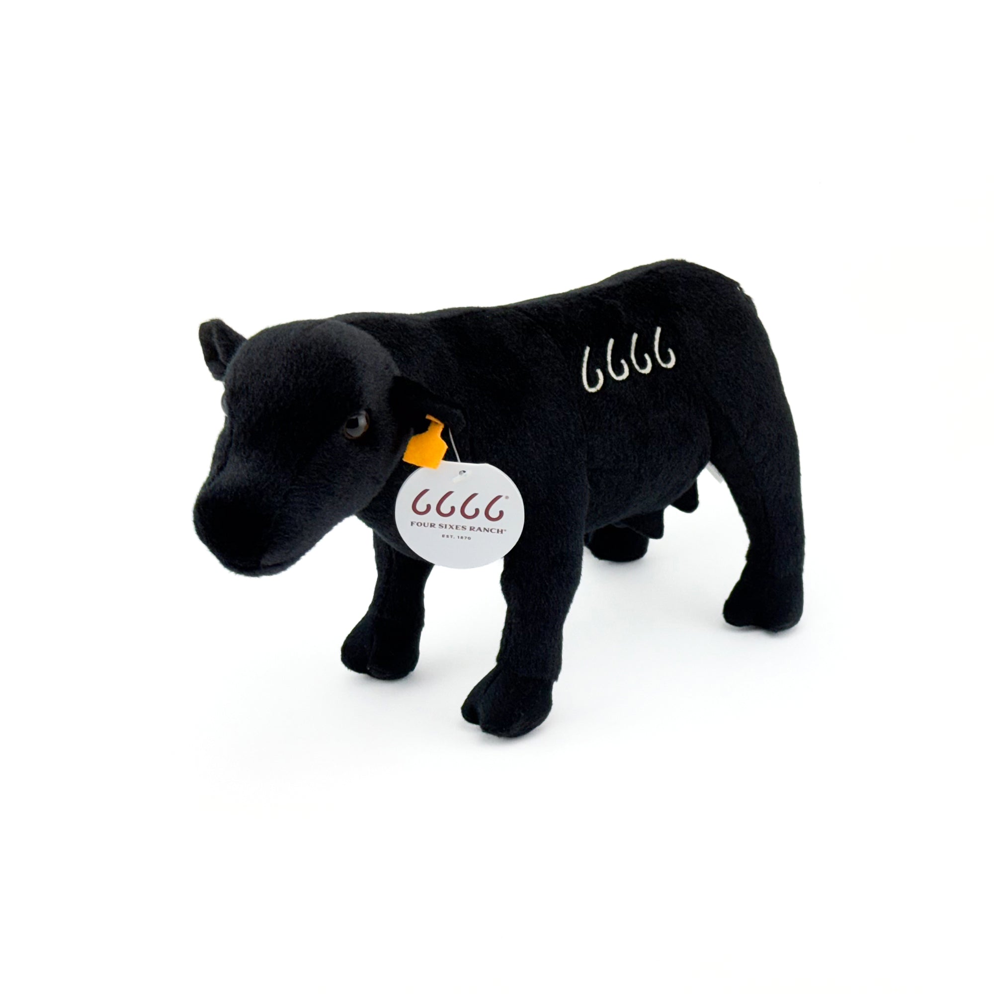 Four Sixes Ranch Plush Black Angus Cow