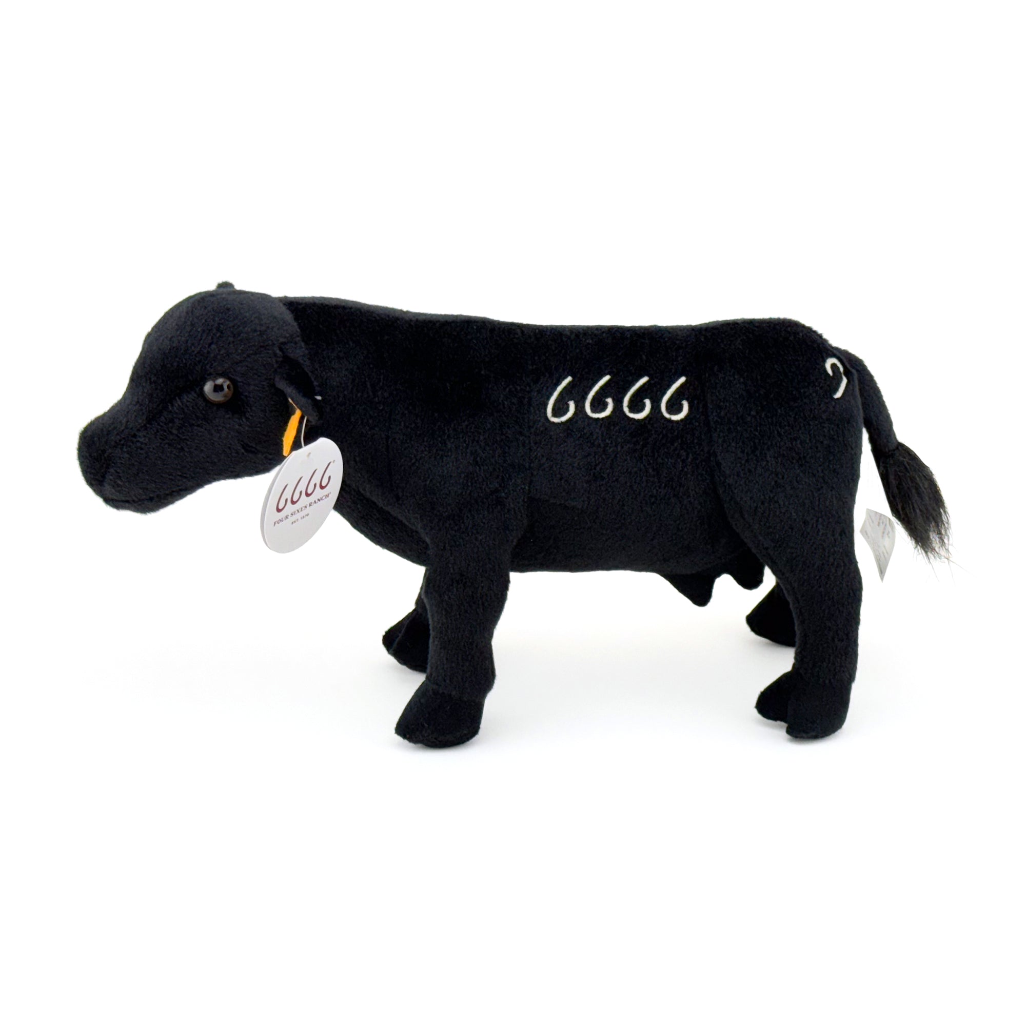 Four Sixes Ranch Plush Black Angus Cow