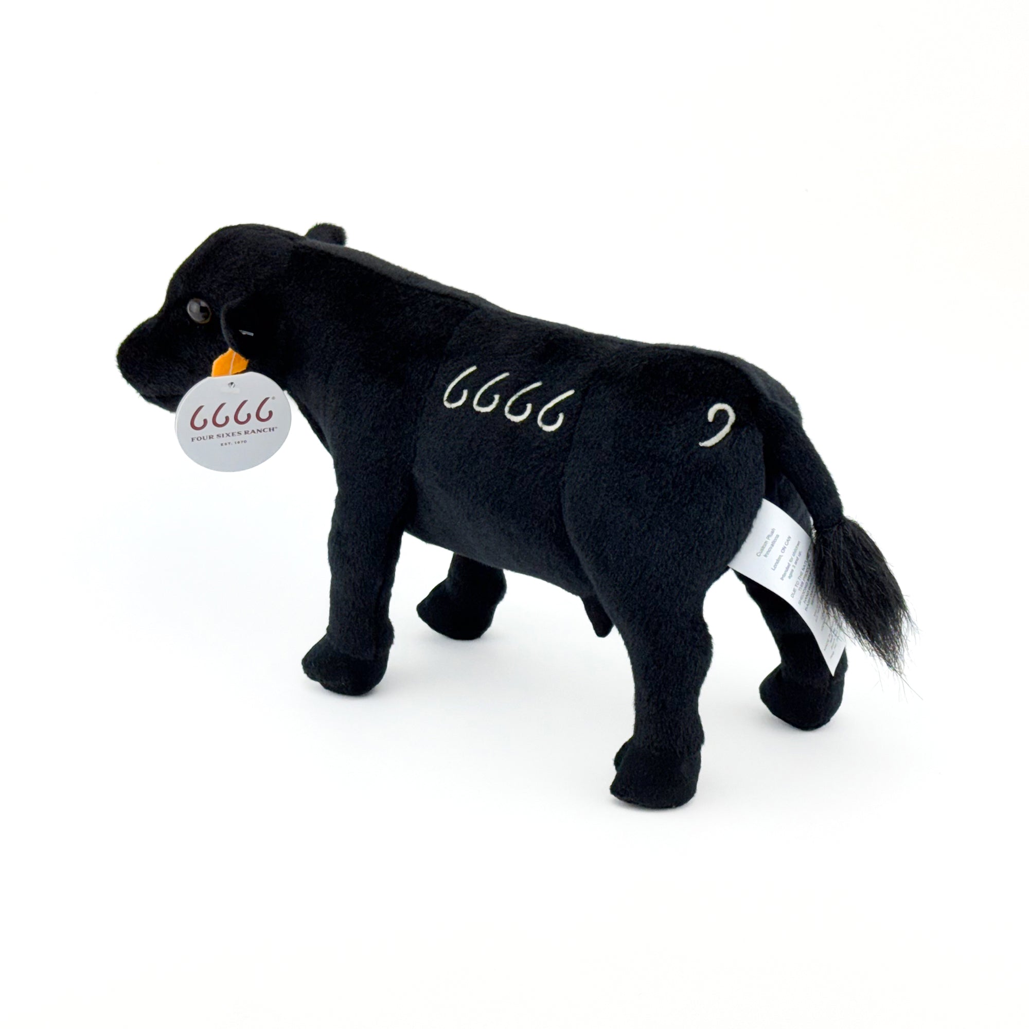 Four Sixes Ranch Plush Black Angus Cow