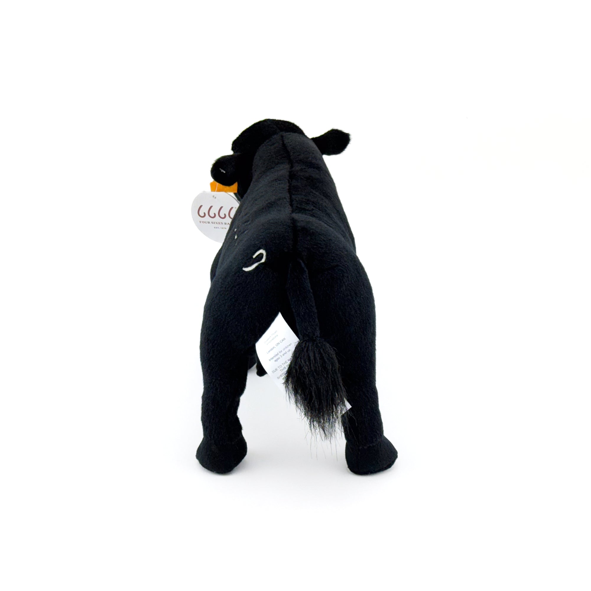 Four Sixes Ranch Plush Black Angus Cow